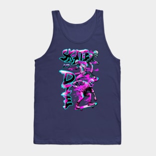 skateboarders skeleton zombies Tank Top